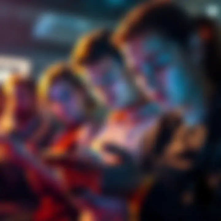 Group of people looking disappointed while using their phones, showing frustration over app changes