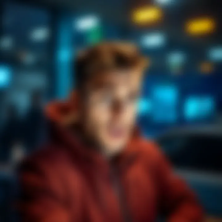 User showing frustration while looking at an app with no ads loading