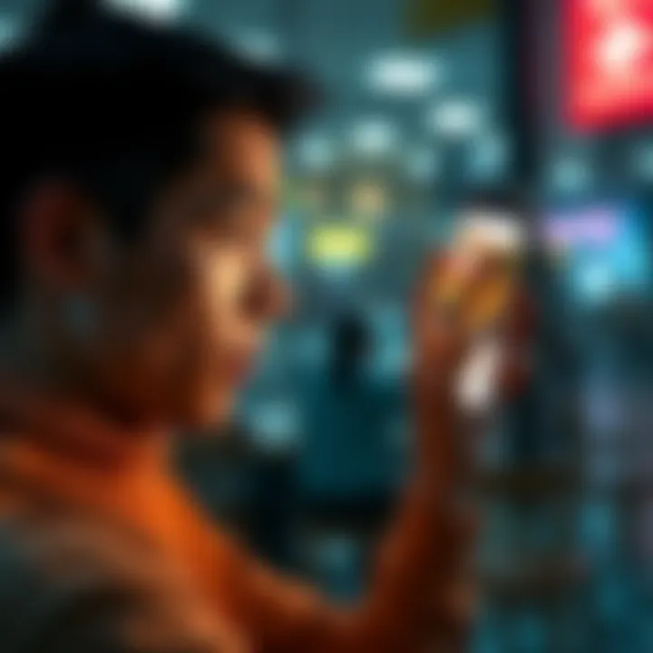 A person looking at a broken DoorDash ad on their device, with a confused expression, highlighting the issue with ad functionality