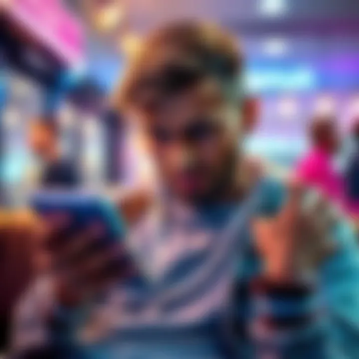 A person looks frustrated while checking the Revolut app on their phone, showing concerns about salary transfer limits.