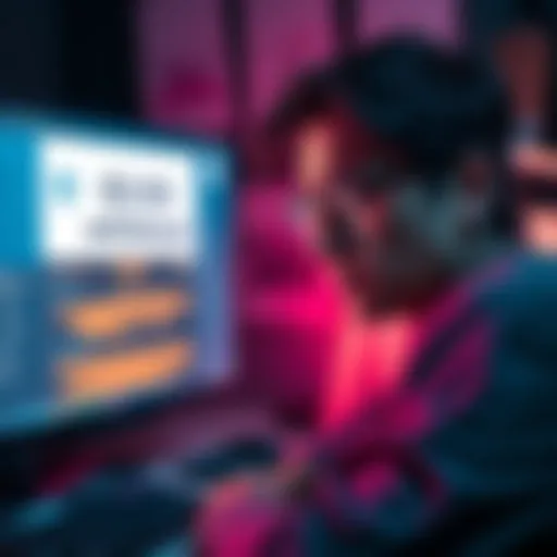 A person looking worried while staring at a computer screen showing a pending withdrawal status