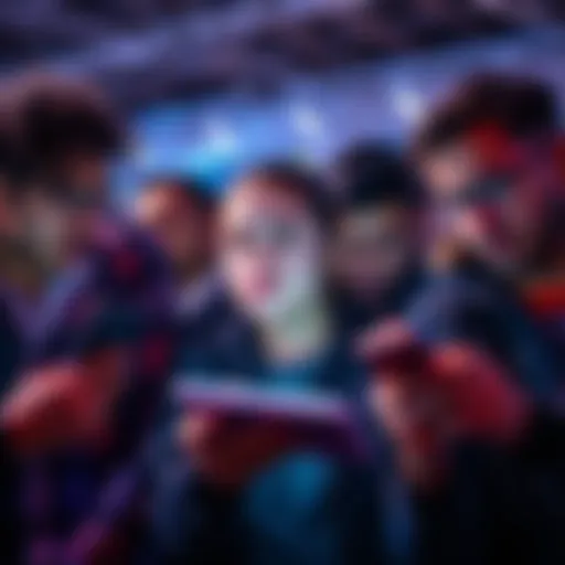 A group of people looking frustrated at their devices, showing signs of disappointment over new app interface changes.