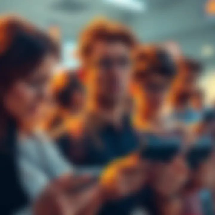 Frustrated users looking at their MetaMask app Group of people expressing frustration over unexpected MetaMask swap fees on their mobile devices