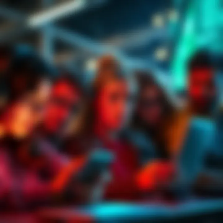 A group of people looking at their devices with concerned expressions, indicating frustration over unanswered support tickets