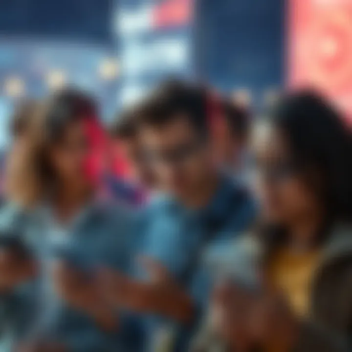 Group of people looking concerned and frustrated while checking their devices, discussing missing PI KYC validation rewards