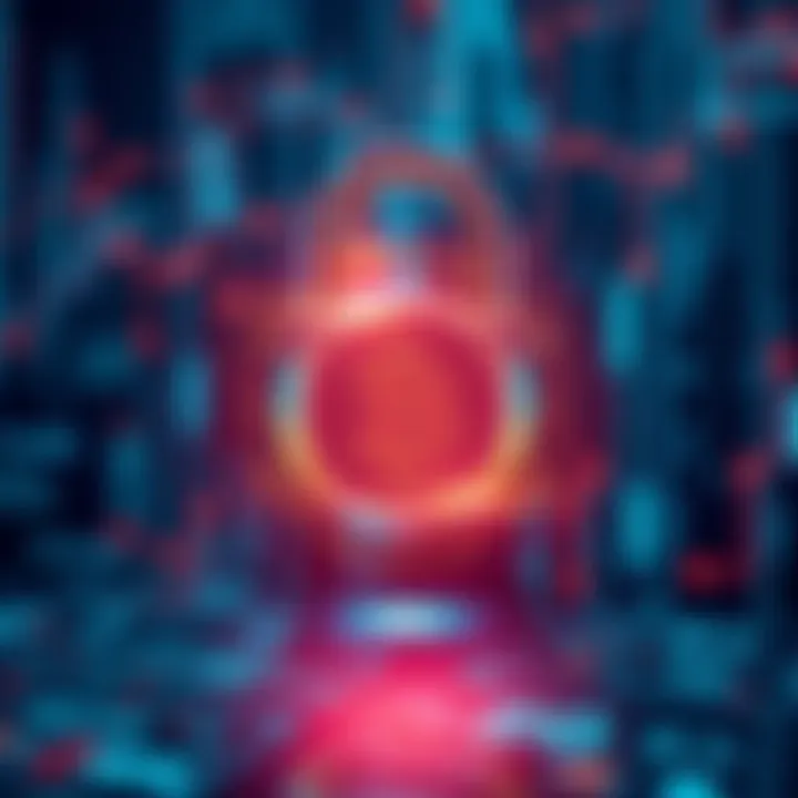 A digital lock symbolizing enhanced security for crypto wallets with blockchain graphics in the background.