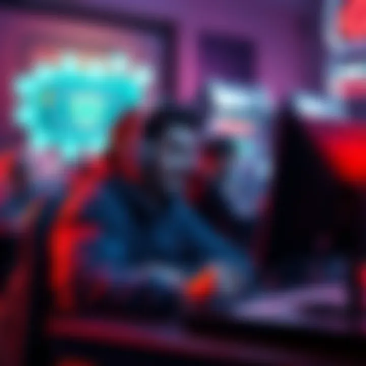A person talking with arcade support on a computer, showing a friendly conversation about fixing achievements