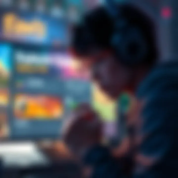 A gamer looking at a screen showing the Explorer Club options with a thoughtful expression, considering when to buy.