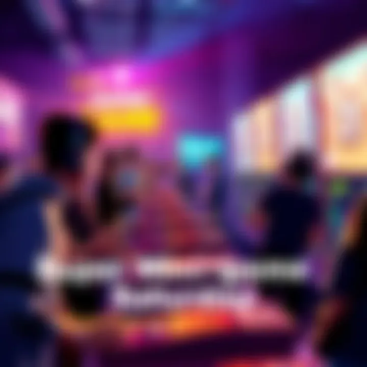 Group of people playing mini-games at an event for prizes and fun