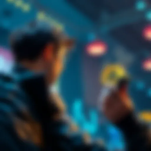 A frustrated person looking at their crypto wallet showing high gas fees