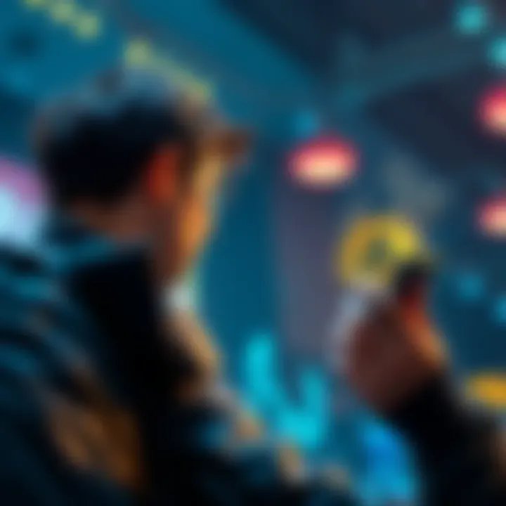 A frustrated person looking at their crypto wallet showing high gas fees