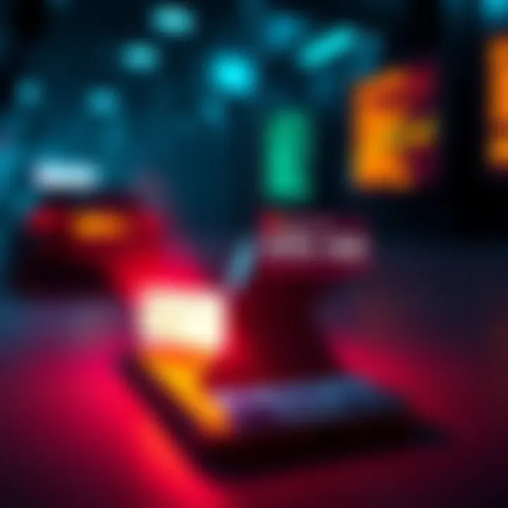 A mobile screen showing real-time Ethereum gas prices with notification alerts popping up, symbolizing efficient tracking and updates.