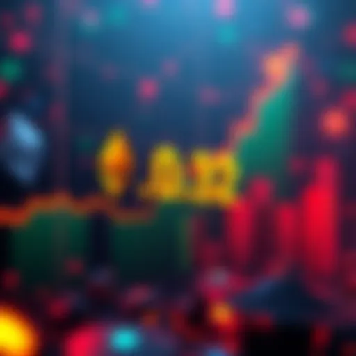 Graphic showing Ethereum gas price at 0.032 Gwei with a rising chart and active addresses increase