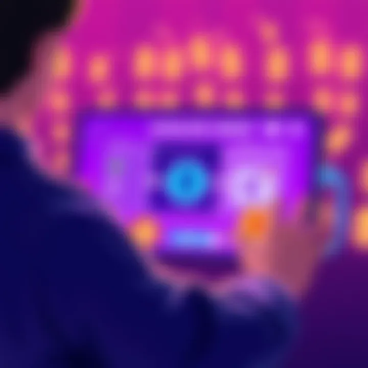 Illustration of a user exchanging cryptocurrencies without gas fees, showing a simplified swap process on a digital screen with currency symbols, highlighting SOL and other cryptocurrencies.