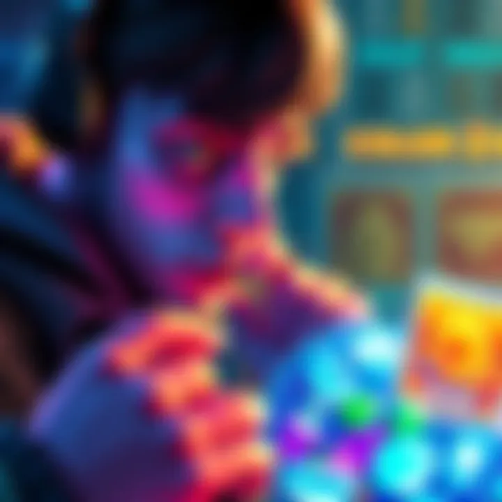 Player contemplating spending gems on Colors packs or saving for Sorare Set, with gems and Colors pack displayed