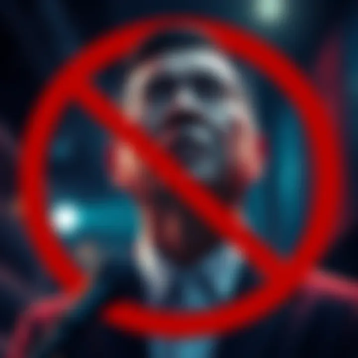 George Santos banned from Kalshi Former Congressman George Santos with a red ban symbol indicating his lifetime ban from the prediction platform Kalshi