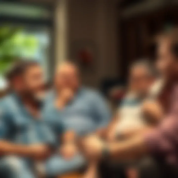 Girthy men discussing slimmer cocks Group of girthy men sharing their thoughts on slimmer cocks in a casual setting