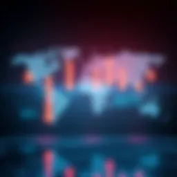 A world map showing significant economic downturn with arrows pointing downwards, symbolizing a 90% drop and concerns of global conflict.