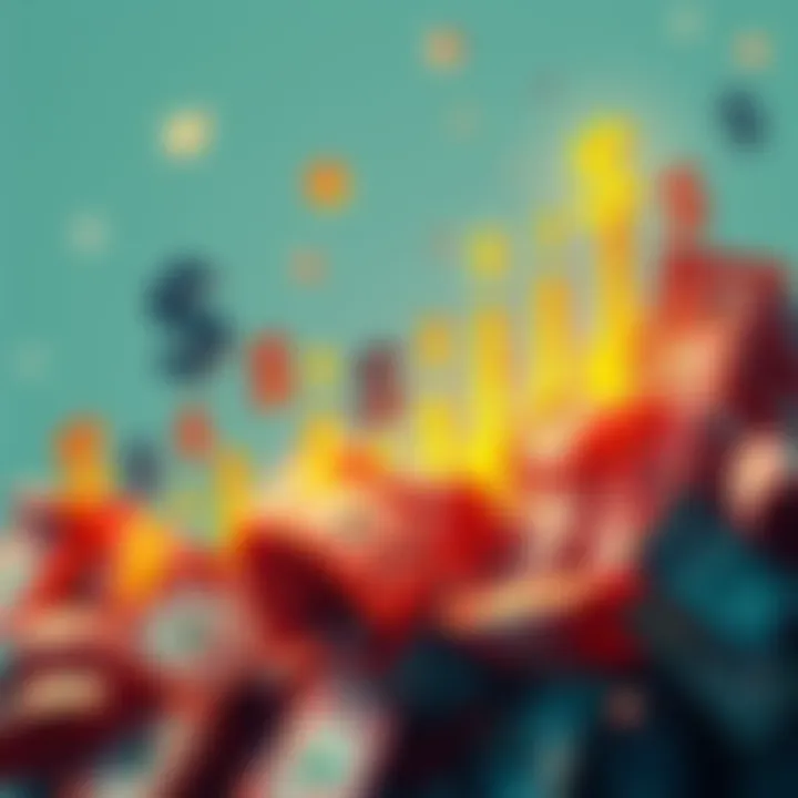 A graphic showing rising currency symbols and banknotes representing the increase in global money supply