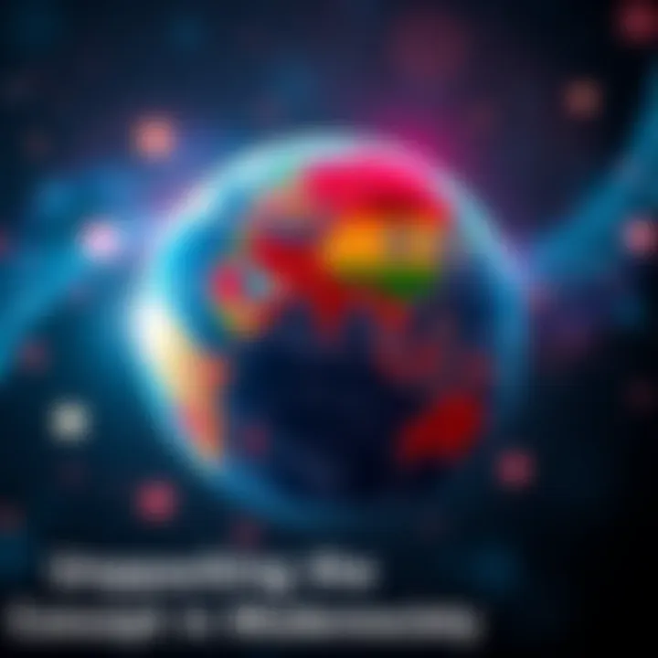 A globe highlighting various countries representing superpowers, showing their influence in modern society