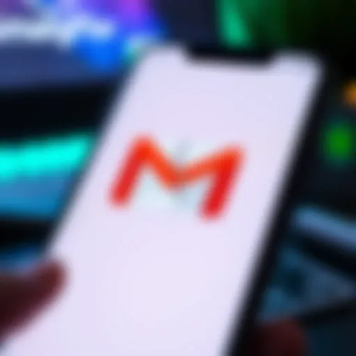 A smartphone displaying the Gmail app with a broken notification icon, illustrating delays in email reception.