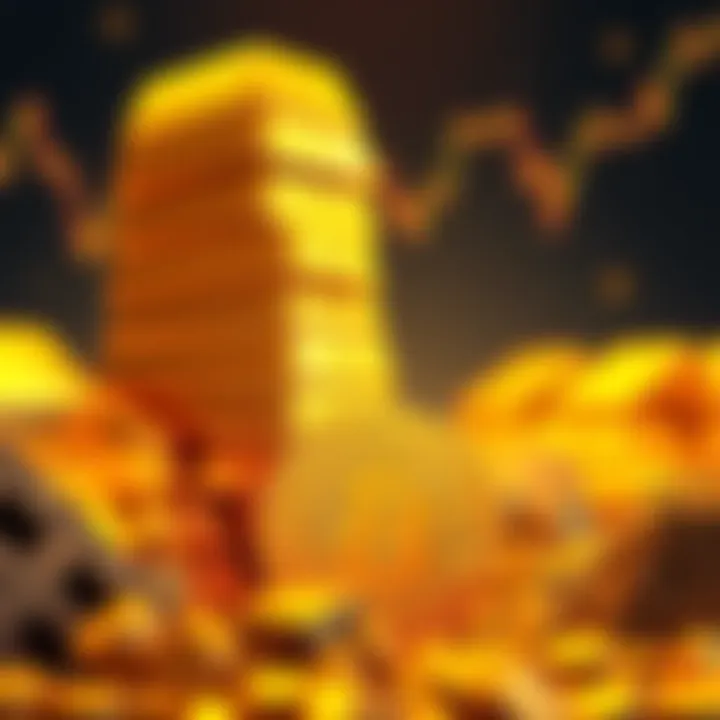 Gold Market Cap A graphic showing gold bars stacked to represent a $30 trillion market cap, with a Bitcoin symbol in the foreground hinting at its potential rise in value.