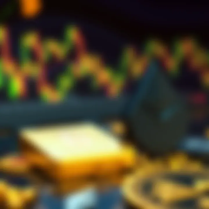 A graphic showing a gold bar alongside Bitcoin and Ethereum symbols to represent the impact of rising gold prices on the crypto market.