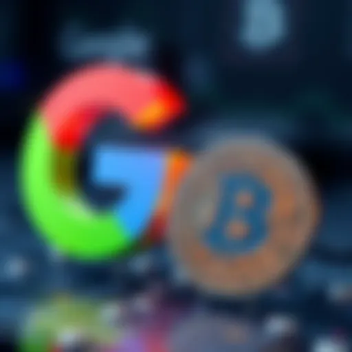 Google logo next to a Bitcoin symbol, highlighting advancements in cryptocurrency security