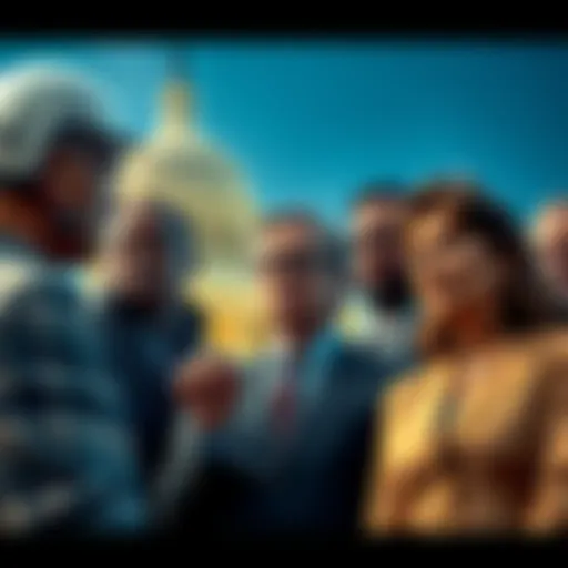 A group of government officials discussing challenges in 2026, looking concerned and stressed