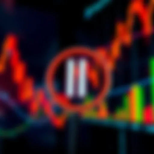 A graphic showing a pause sign with financial charts in the background symbolizing the effect of government shutdown on ETFs