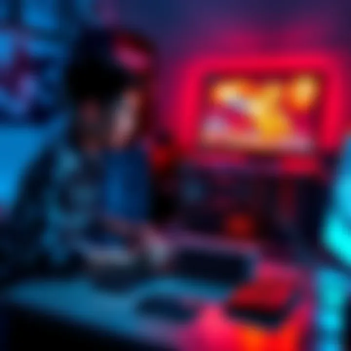 A beginner setting up a GPU mining rig with multiple graphic cards and a computer on a desk.