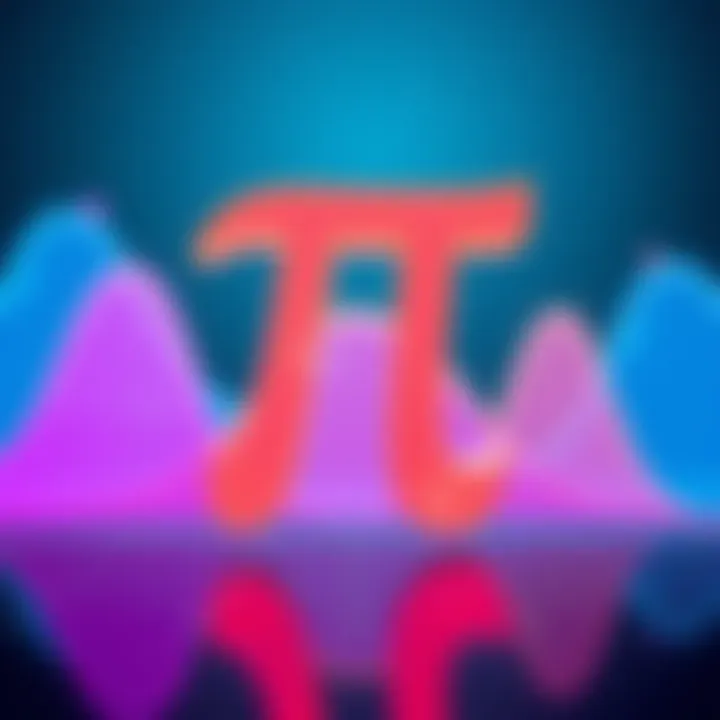 Graph Showing Properties of Pi A colorful graph illustrating the unique properties of Pi in mathematics, highlighting its differences from other numbers.