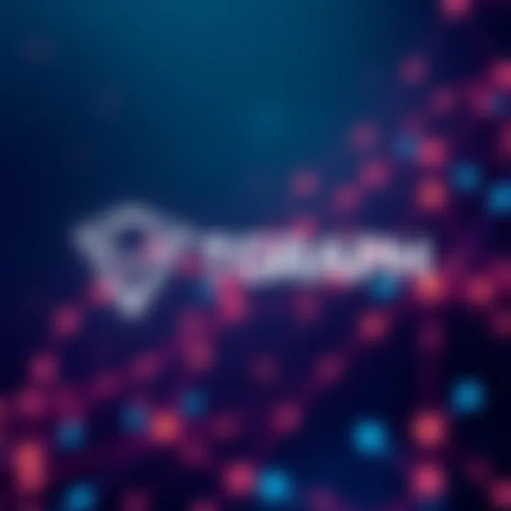 The Graph logo with a visual representation of TRON integration, showcasing data flow and developer tools.