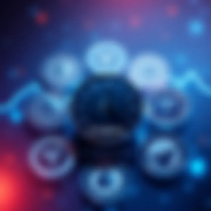 A graphic showing a Cardano logo with a clock indicating a delay in ETF approval, surrounded by other approved crypto ETF logos