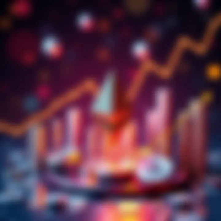 Visual representation of Grayscale's Ethereum ETF with symbols of staking rewards and cryptocurrency growth