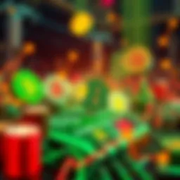 Visual representation of green Kaspa schizo posts with cryptocurrency symbols and proof of work graphics