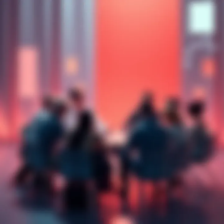 People sitting in a circle discussing important social challenges