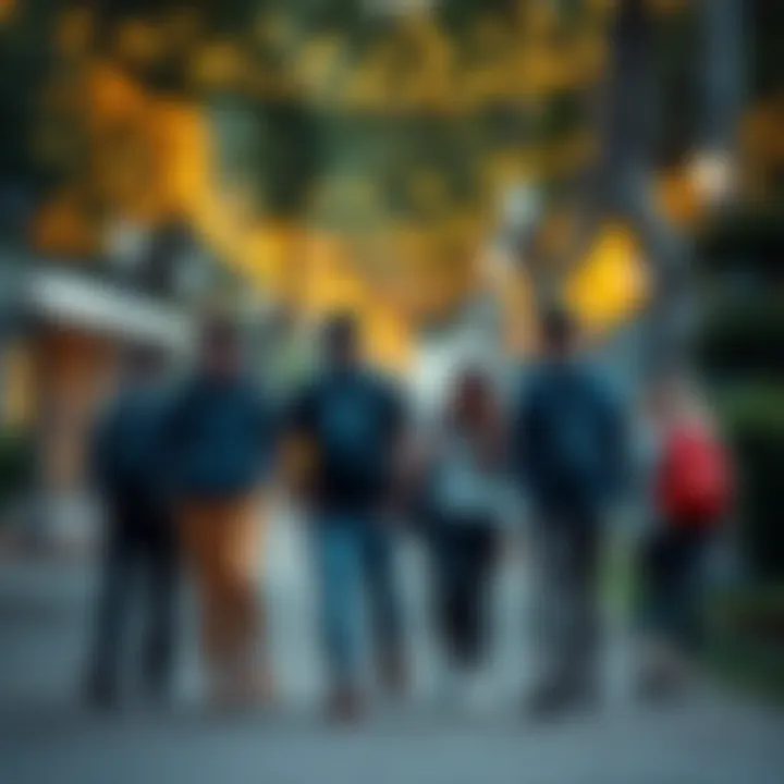 A group of people walk in a park, discussing their New Year goals and planning for 2026.