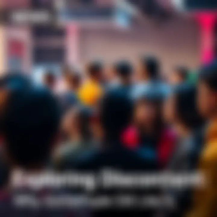 A diverse group of people gathered, discussing their frustrations and expressing dissatisfaction about social and economic issues.