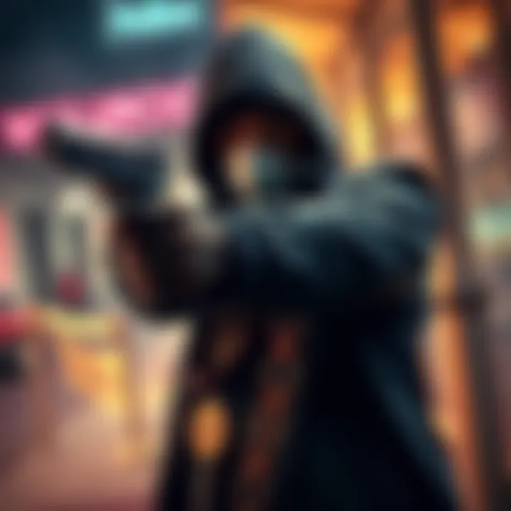 A thief holds a gun while demanding cryptocurrency from a victim in San Francisco