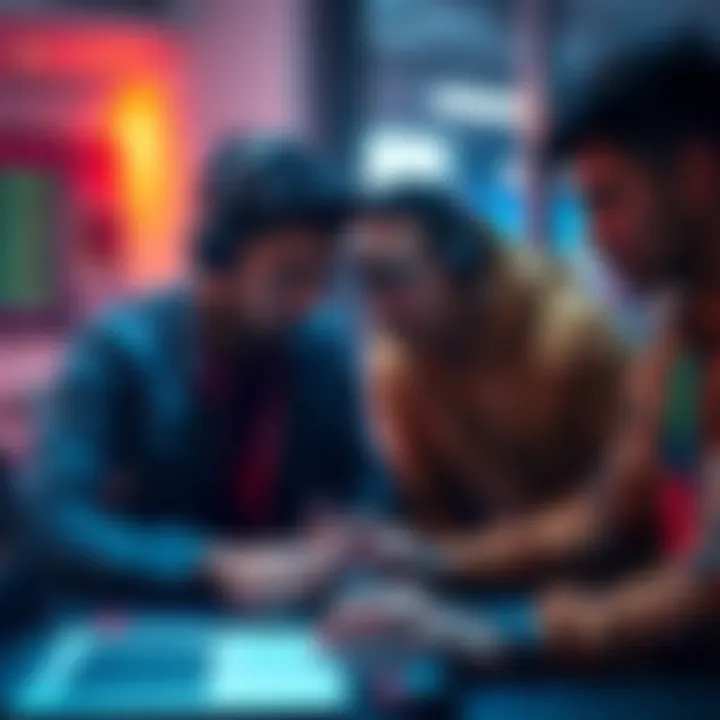 Individuals collaborating on a coding project for UIDAI hackathon