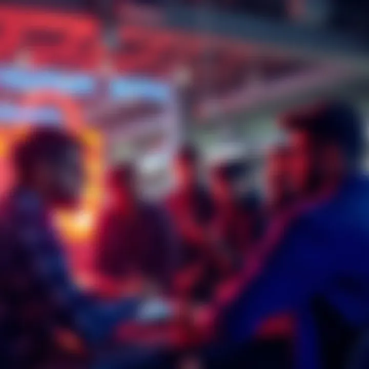 A group of engineers discussing ideas for an AI hackathon, focused on backend and computer vision solutions.