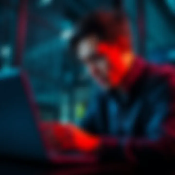 A person looking distressed while viewing their Exodus wallet on a laptop screen, showing a significant loss in funds