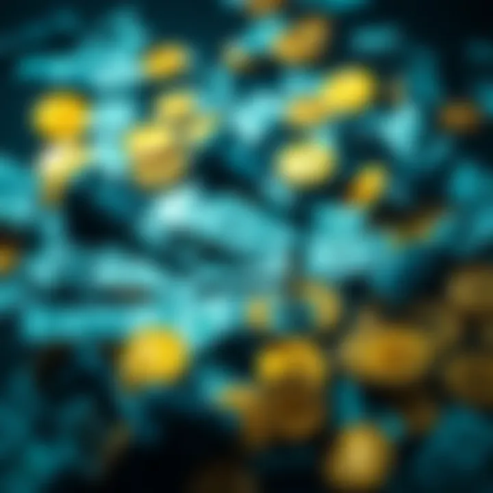 Hacker's Bitcoin Mixing Attempt A hacker's messy attempt to mix Bitcoin, showing unorganized transactions with digital currency symbols, emphasizing poor handling and security flaws.