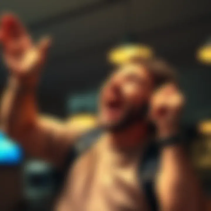 Joyful person celebrating after unlocking part of their Pi wallet with 501 Pi available, while waiting for more locked until 2029