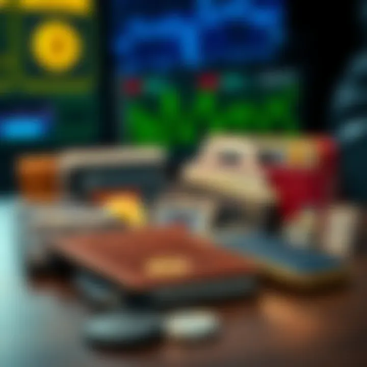 Different Hardware Wallets A collection of various hardware wallets displayed on a table, showcasing different designs and features.