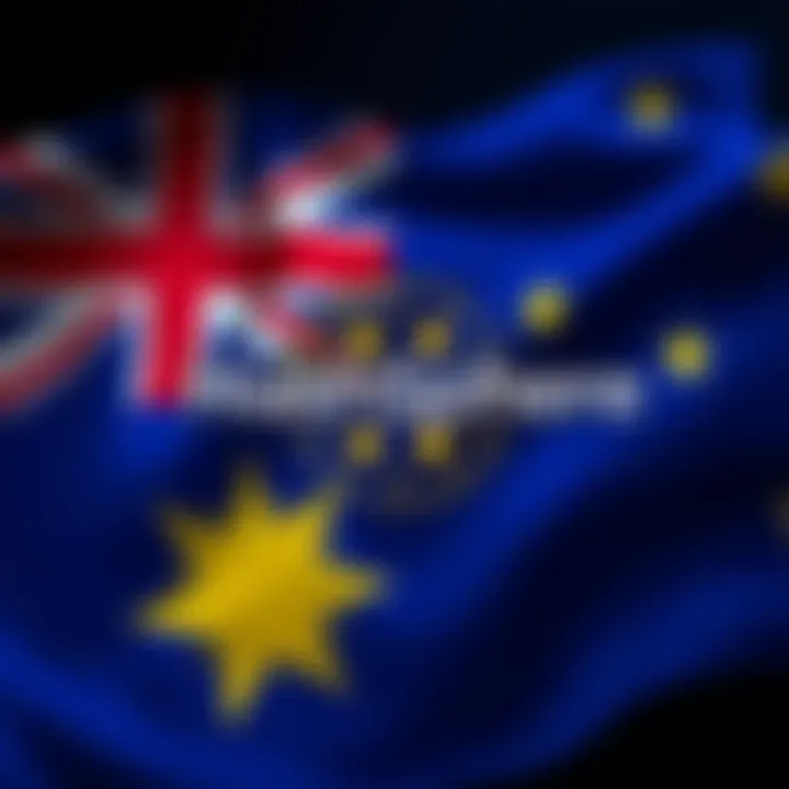 HashSphere logo with Australian flag background, representing the partnership with Project Acacia for blockchain development