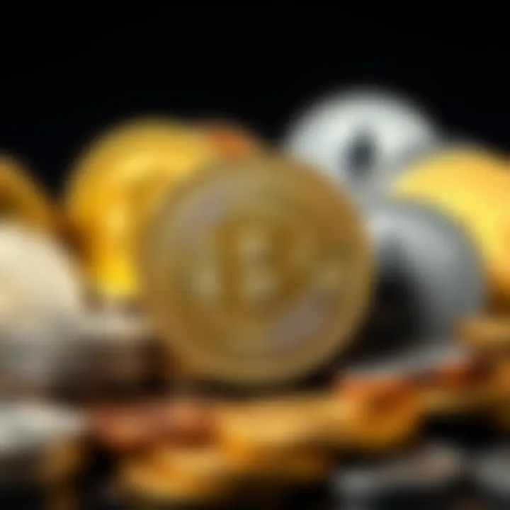 HBAR Cryptocurrency Symbol Against Popular Coins The HBAR symbol displayed prominently with Bitcoin, Ethereum, and other major cryptocurrencies in the background, showcasing HBAR's appeal to investors.