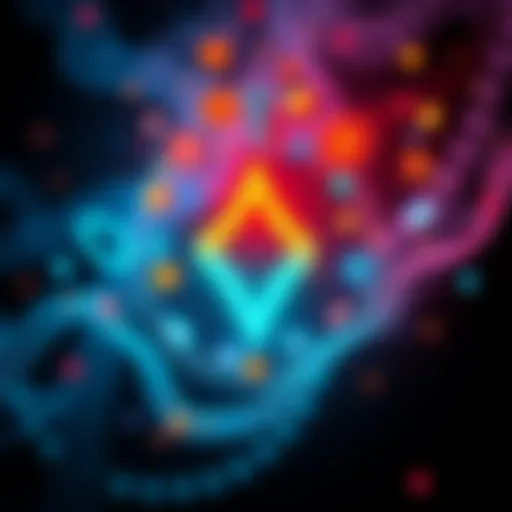 A digital representation of Hedera's logo intertwined with symbols of Real World Assets showcasing growth in the cryptocurrency sector.