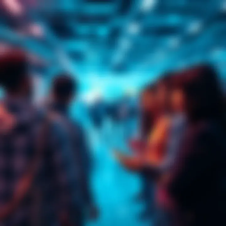 People discussing updates and projects related to the Hedera network on a busy Friday